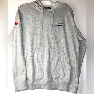 Seattle Seahawks Logo Sweater Adult L Gray Hoodie Mens L Dunbrooke NFL